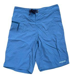 Men's Patagonia Blue Nylon‎ Bathing Suit Board Shorts Size 28